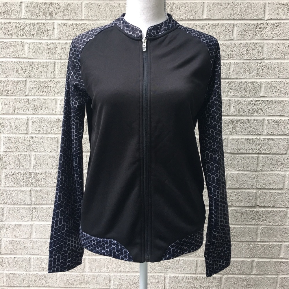 Champion C9 Black Print Full Zip Jacket Size XL